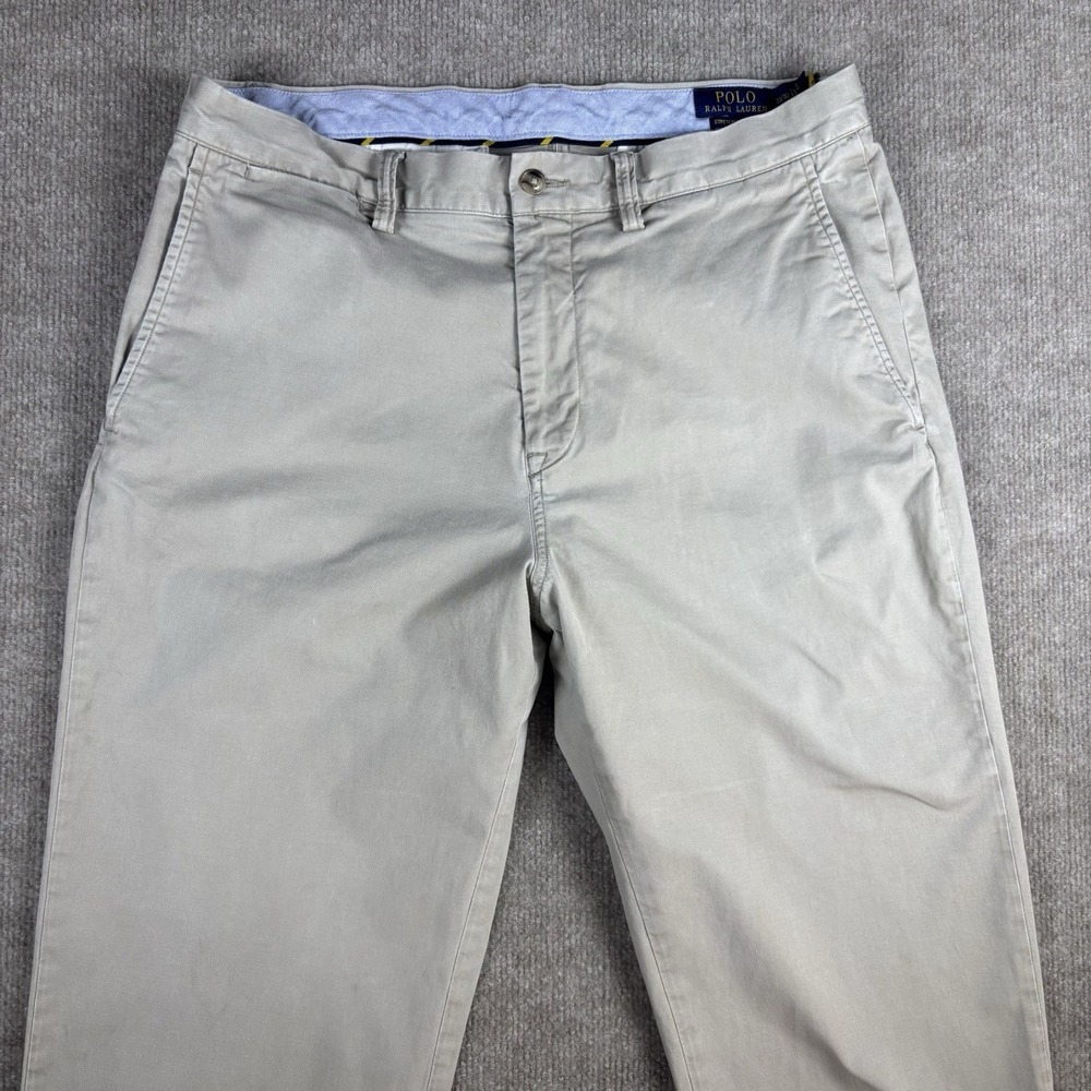 Polo Ralph Lauren Stretch Classic Fit Chino Pants Men's 33x32 Khaki Beige